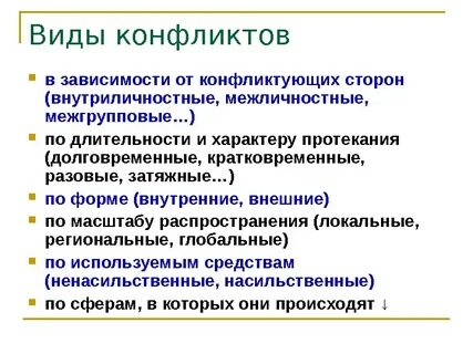 Социальный конфликт признаки