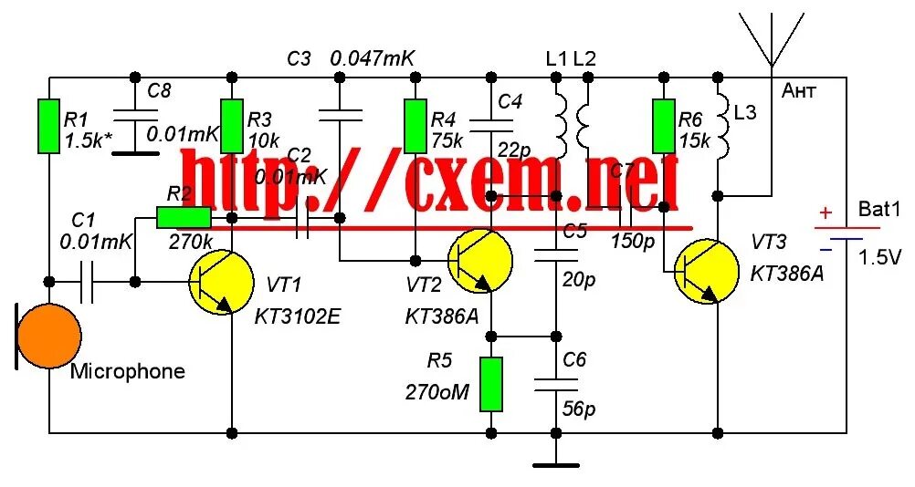 Радиомикрофон схема. Радиомикрофон на кт368. Радиомикрофон с кварцевой стабилизацией частоты схемы. Схема радиомикрофона с кварцевой стабилизацией частоты. Схема радиожучка передатчика с кварцем.