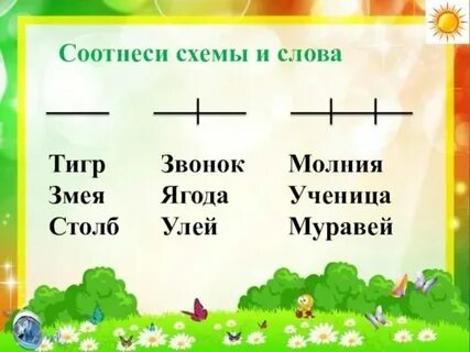 Подбери слова на слоги