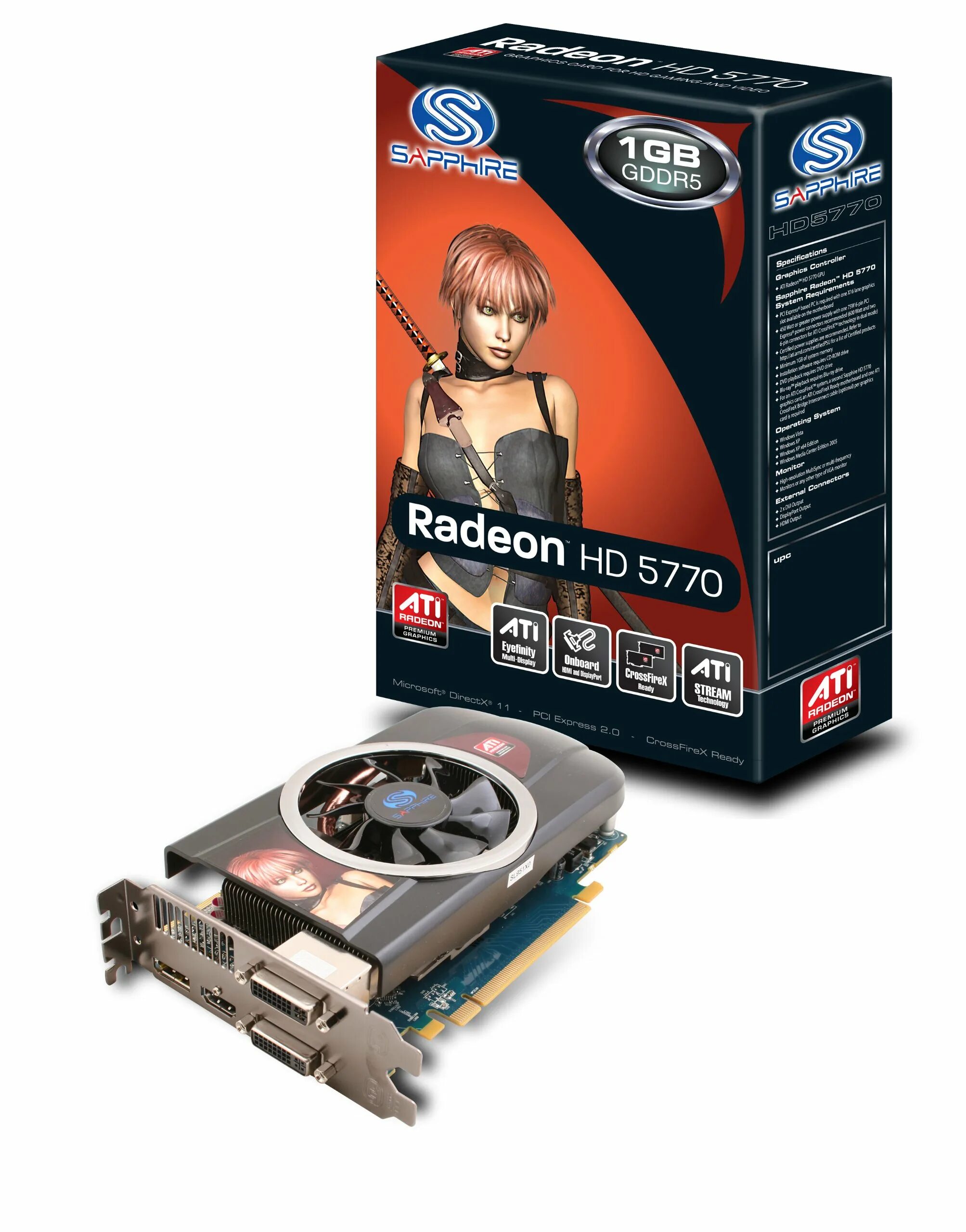 Видеокарта Sapphire Radeon hd5770 1gb. Ati radeon 5770