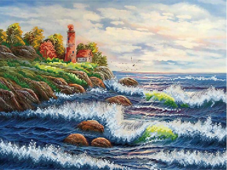 Море бисера. Вышивка бисером море и морские пейзажи. вышивка бисером море. вышивание бисером море. картины из бисера море.