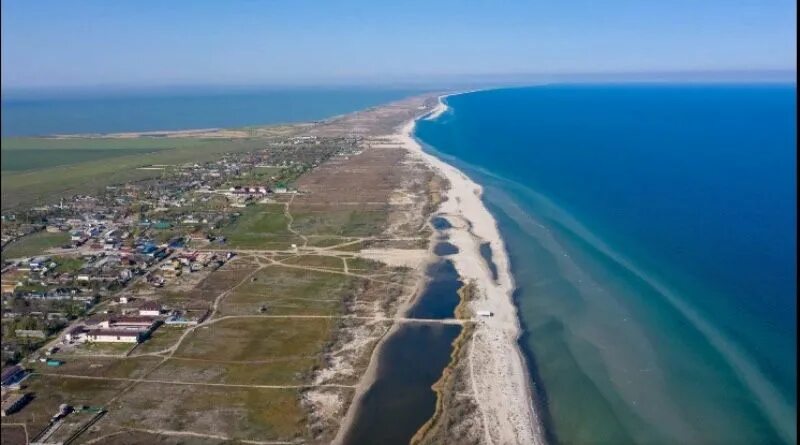 Popular Large Beach on the Black Sea from Above Stock Photo Image of south, sh