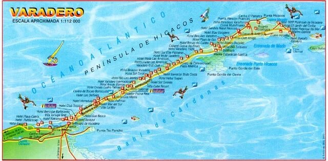 Карта отелей варадеро куба. Карта отелей Кубы Варадеро. Карта Варадеро с отелями. Карта Варадеро Куба на русском языке.