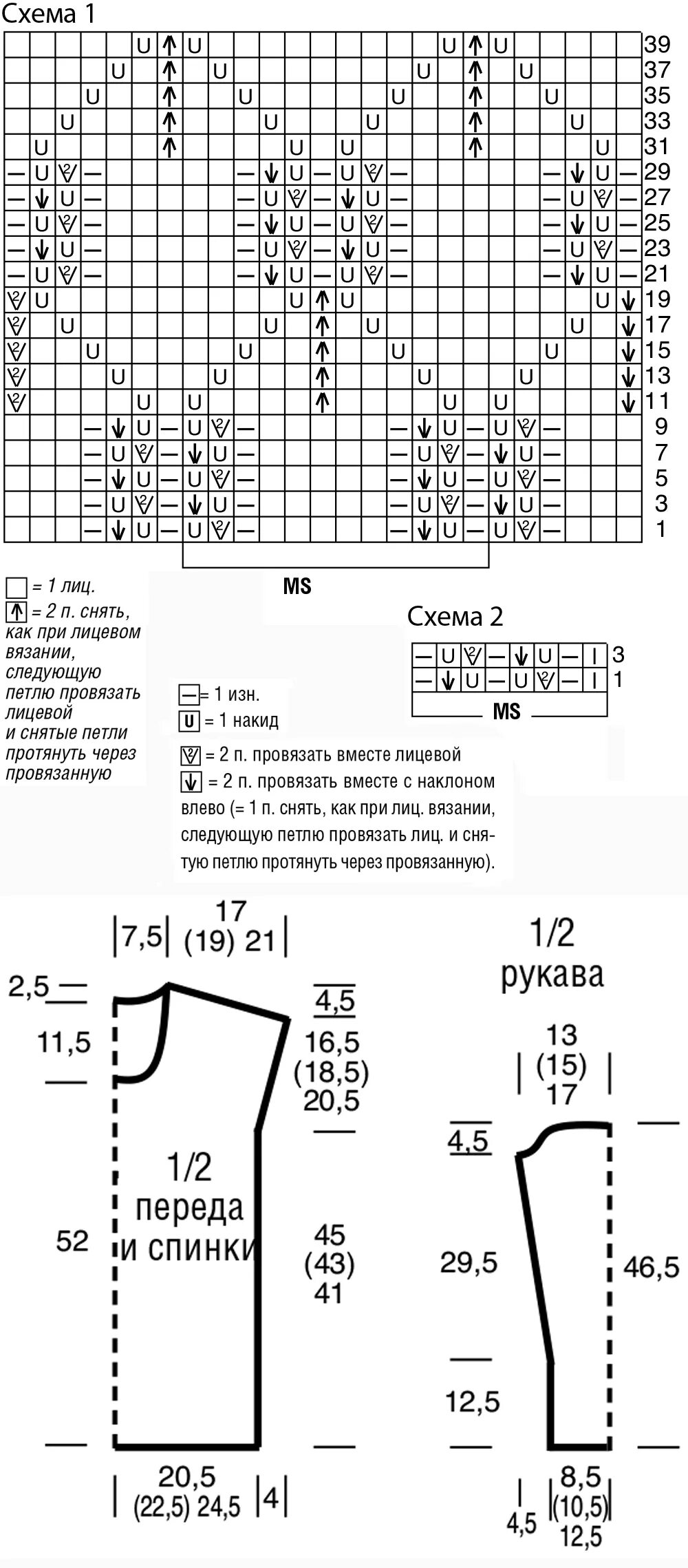 Вяжем спицами кофты схемы