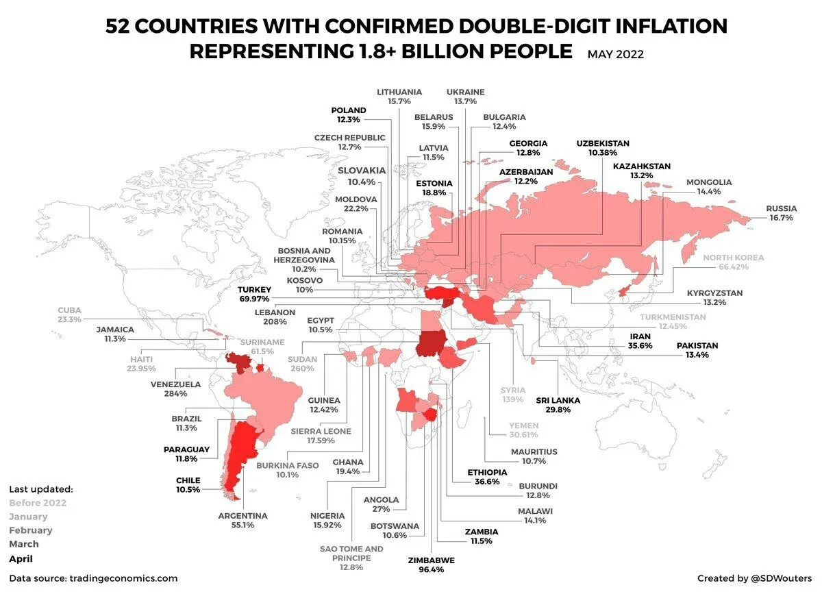 Население страны 2022 россия. Инфляция карта. Карта инфляции по странам 2022. Инфляция 2022 в мире по странам на карте.