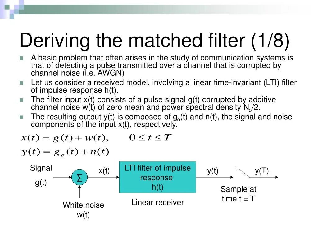 Matched filtering. Match filter. filter nedir. detection after matched filter signal noise maximization. sine matched filter output.