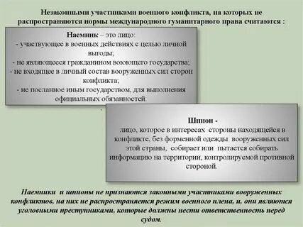 Правовые участники вооруженных конфликтов