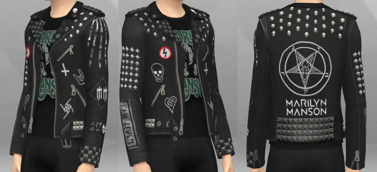 SIMS 4 Рокерская одежда. SIMS 4 Marilyn Manson. Симс 4 панк одежда. SIMS 4 Punk Jacket. Мод симс 4 рок