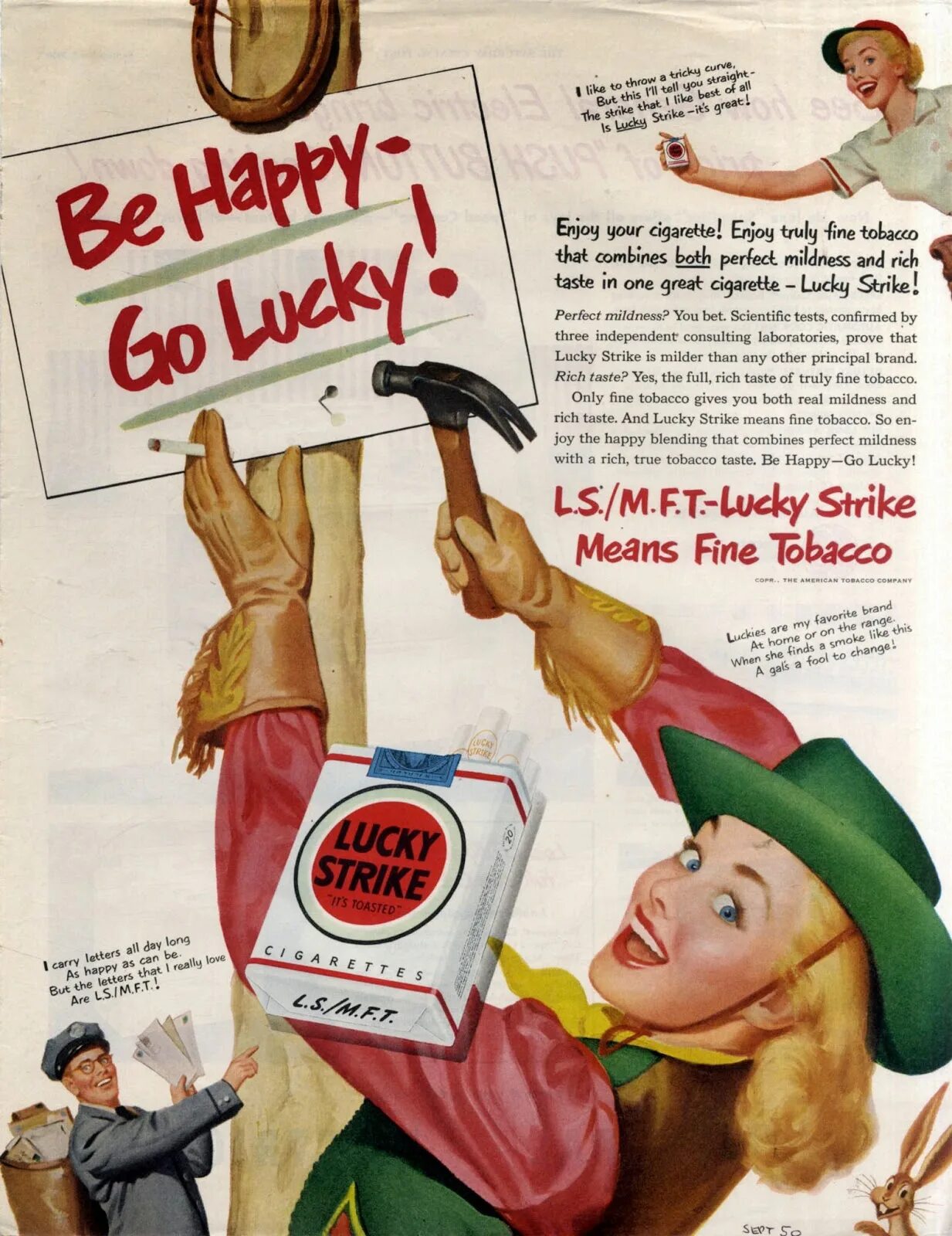 Only fine. Лаки страйк 1950. Lucky Strike плакаты. Lucky Strike реклама. Старая реклама сигарет лаки страйк.