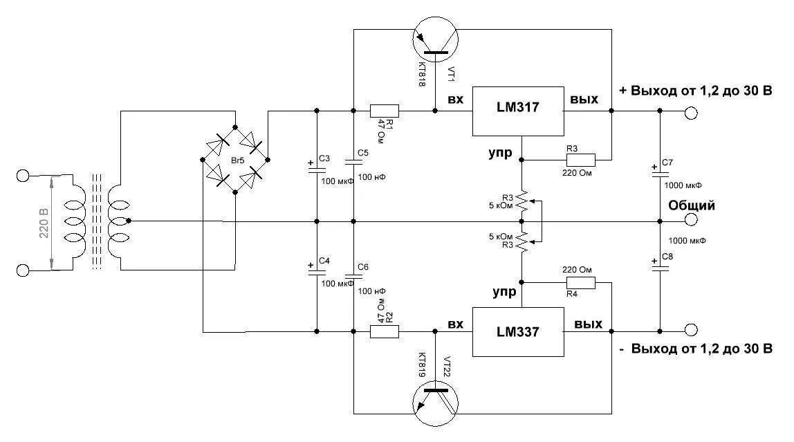 Регулировка тока и напряжения на lm317. Lm317 схема включения с регулировкой напряжения. схемы стабилизаторов напряжения на микросхеме lm317. схема регулируемого стабилизатора напряжения на lm317. схема лм 317 с регулировкой тока и напряжения.