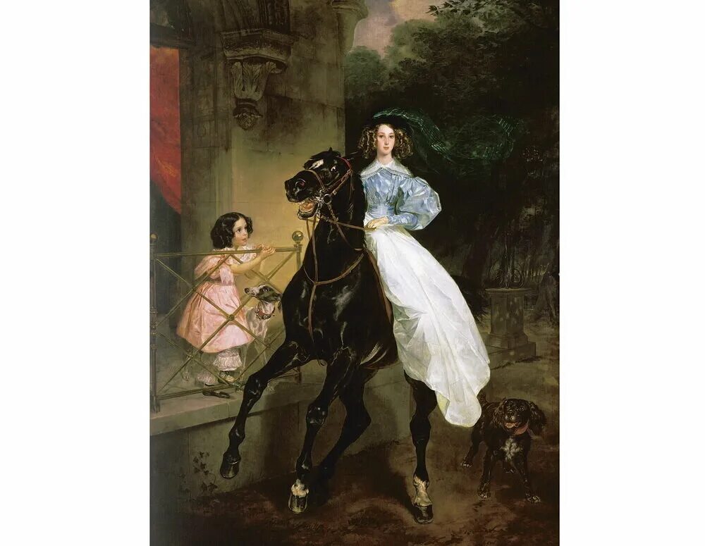 Портрет всадница. К. п. брюллов. всадница. 1832..