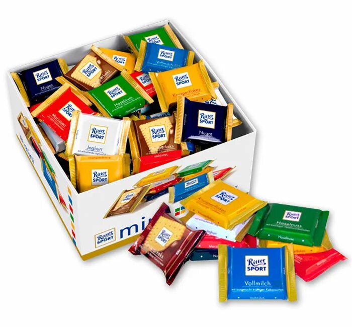 Шоколад Ritter Sport мини-ассорти. Ritter Sport Mini 1400г. Ritter Sport мини шоколад 1400. Набор шоколада Ritter Sport. Риттер мини купить