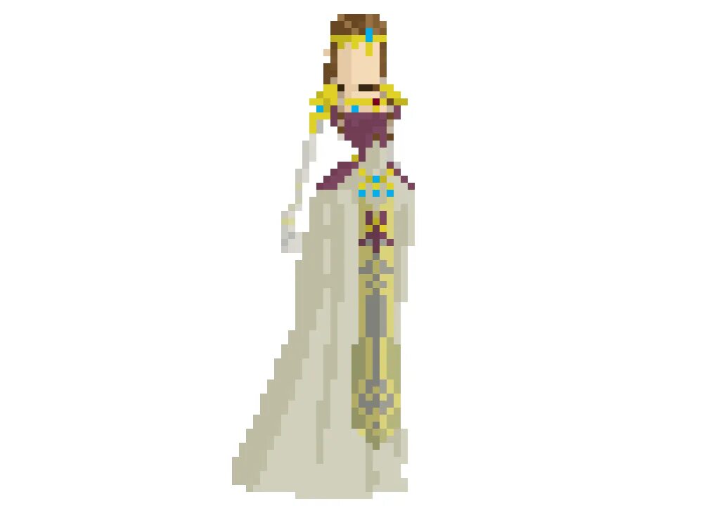 Zelda 8. Принцесса Зельда 8 бит. Пиксельная принцесса. Пиксели принцессы. Принцесса Зельда пиксель арт.