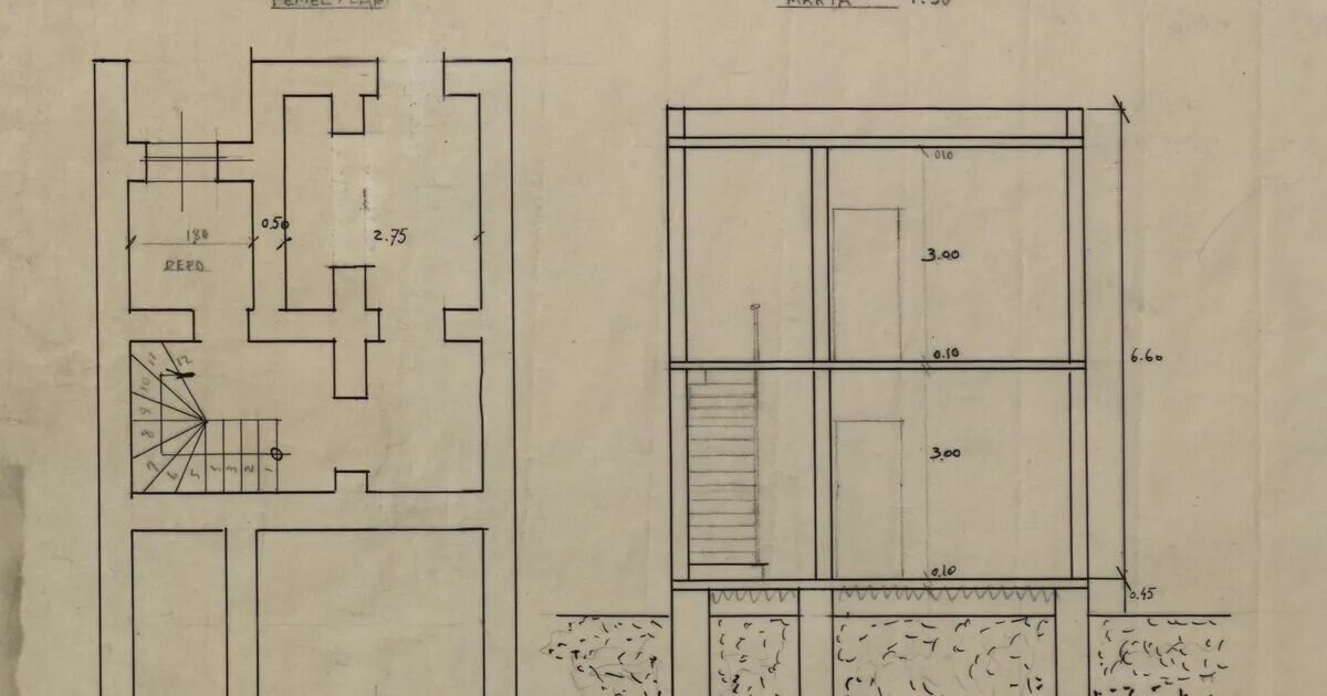 Plan Scale 1:50. План 50:20:0000000:53197. Дом Mountain dwelling (Копенгаген, 2008) схема. Plan 50