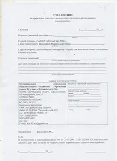 Заявление компенсация родительской платы