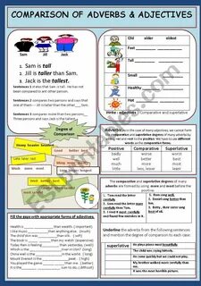 Comparative and superlative adverbs exercises