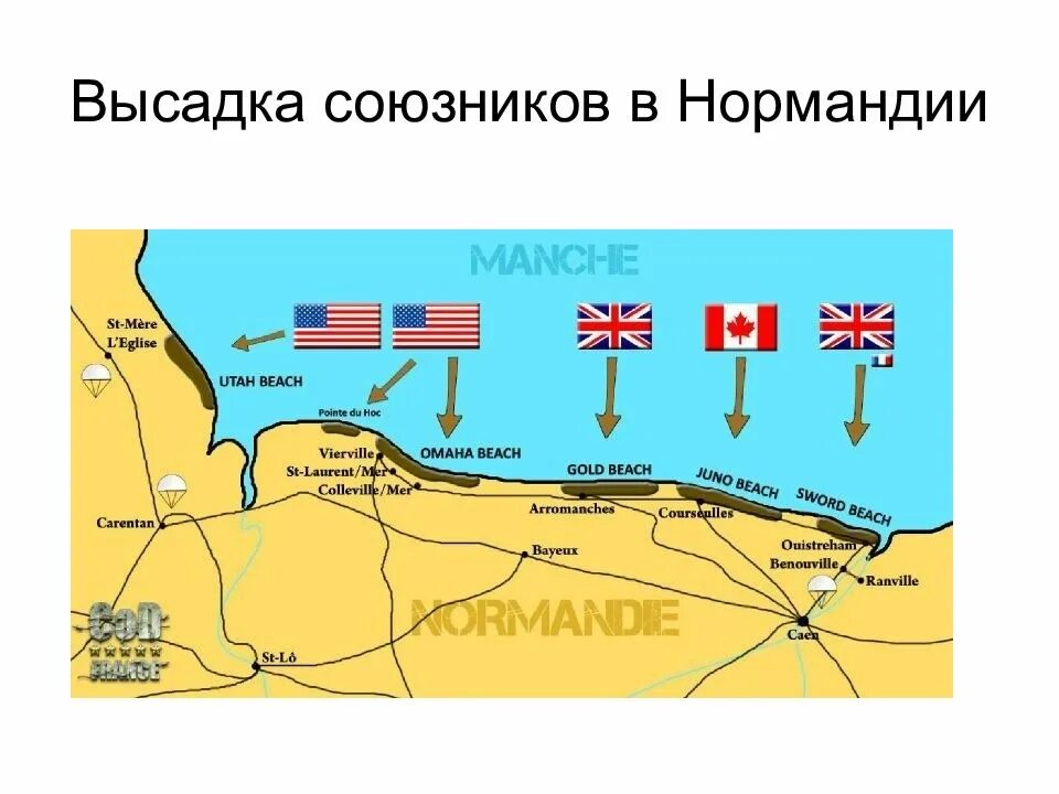 Высадка союзников в нормандии дата. Высадка союзников в Нормандии карта. Высадка десанта в Нормандии в 1944 карта. Операция в Нормандии 1944 карта. Высадка в Нормандии план высадки.