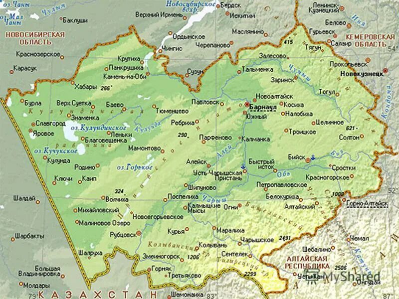 Географическая карта Алтайского края. Змеиногорск Алтайский край на карте. Границы Алтайского края на карте. Карта Алтая и Алтайского края на карте.