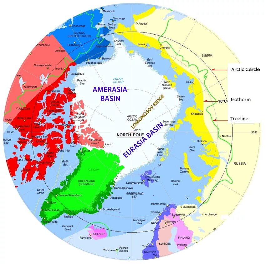 Arctic countries. Арктика на карте. Карта Арктики географическая. Карта Арктики с границами государств.