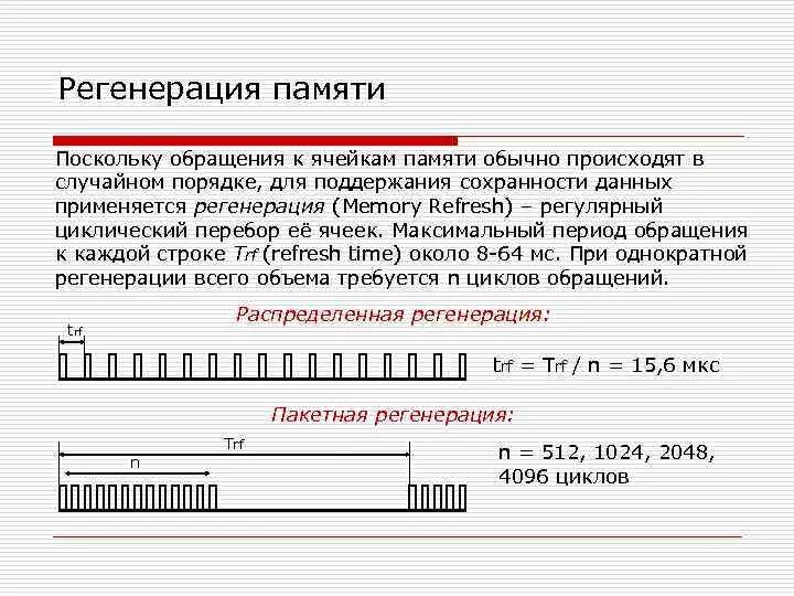 Регенерация оперативной памяти. Понятие регенерации памяти. Обращение к ячейки памяти. Регенерация в информатике. Как можно обратиться к ячейке