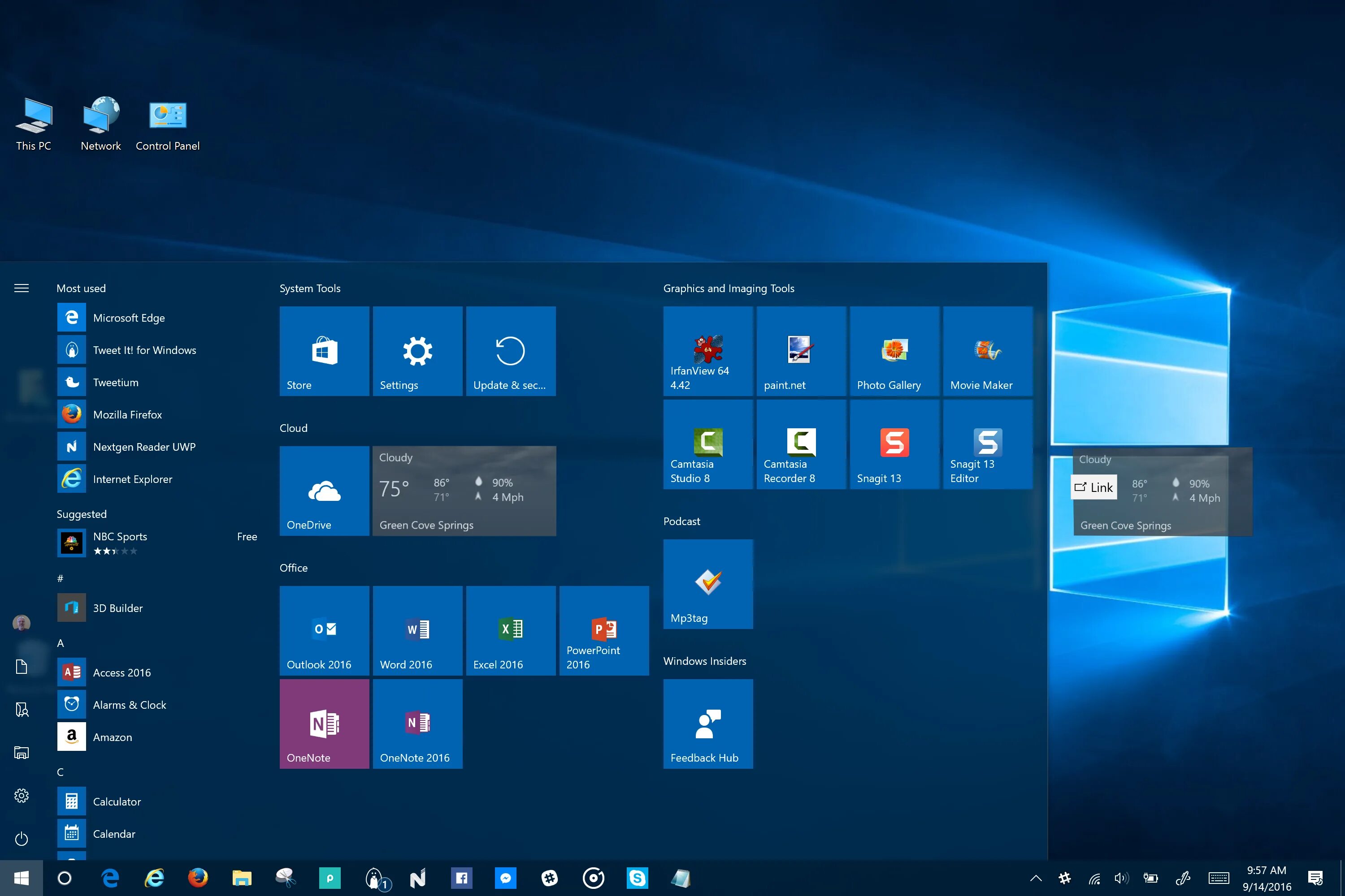 Запись рабочего стола windows. Рабочий стол ОС Windows 10. Скриншот рабочего стола Windows 10. Вид рабочего стола виндовс 10. Примеры рабочих столов виндовс 10.