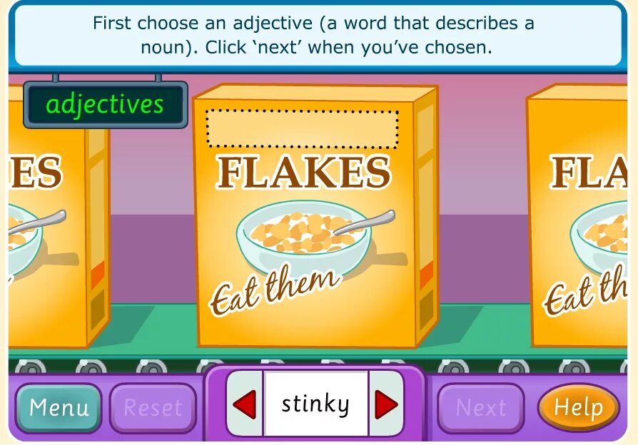 The adjective is games. Adjectives game. Games for adjectives. Adverbs adjectives game.