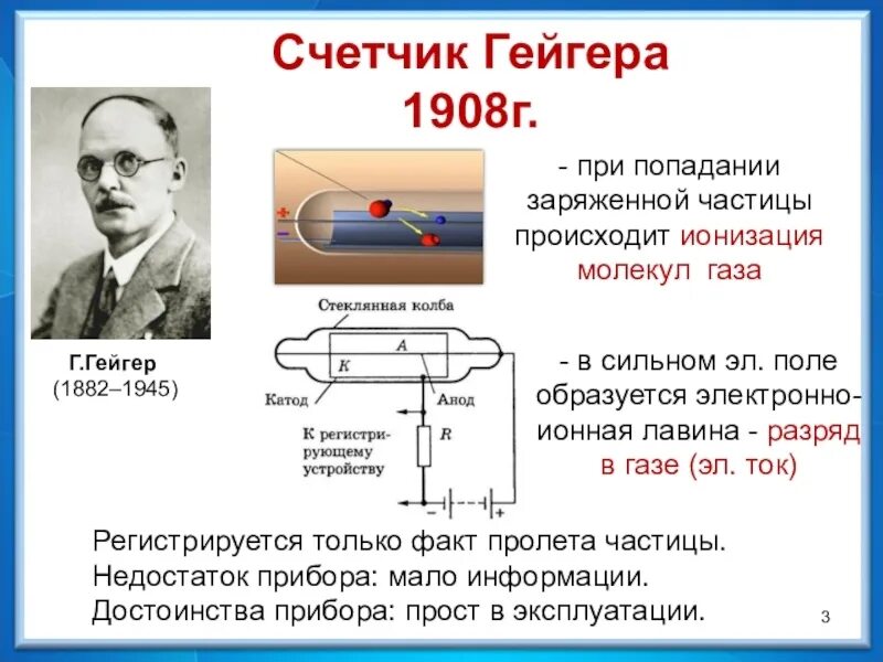 Счетчик Гейгера 1908. Счетчик заряженных частиц Гейгера-Мюллера. Метод исследования частиц счетчик Гейгера. Методы исследования частиц таблица счетчик Гейгера.