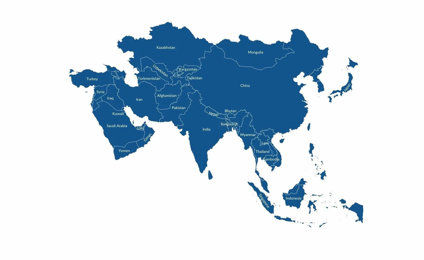 Карта Азии. Карта Азии со странами. Большая asia