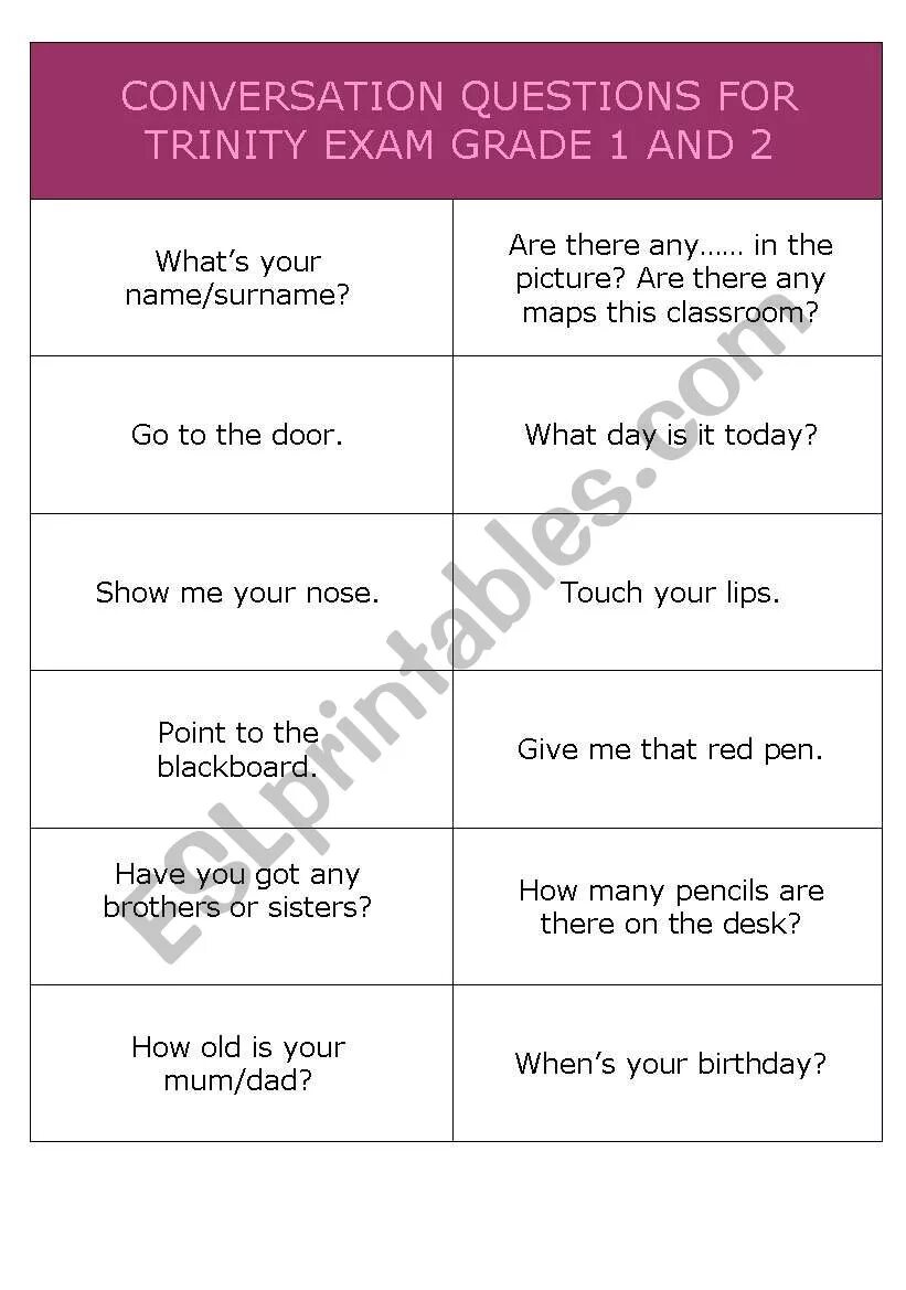 Conversation questions names. Trinity worksheets. exam questions conversation. age conversation questions. beauty conversation questions.