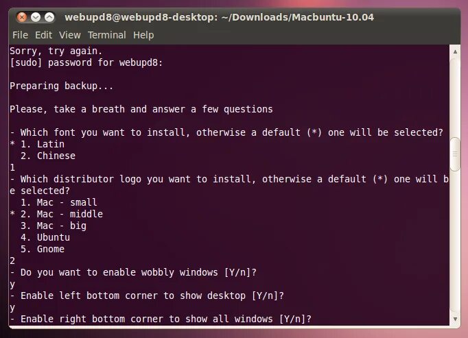 Sudo install sh