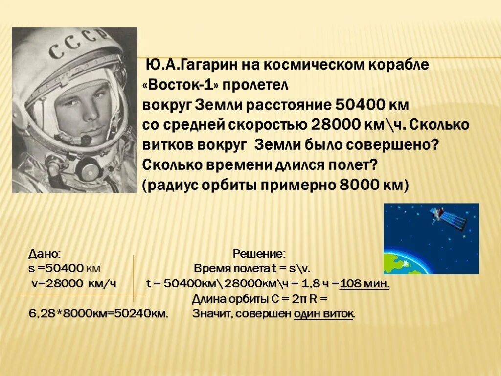 Сколько продолжался полет гагарина в космосе. Космический корабль Восток Гагарин. Корабль Восток 1 ю Гагарин. Гагарин облетел вокруг земли на космическом корабле. Ю А Гагарин в космосе Восток-1.