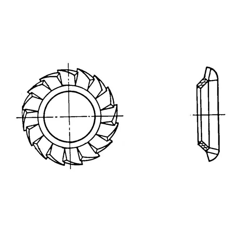 Шайбы стопорные многолапчатые на чертеже. Шайба ГОСТ din 6798 a. Din 6797 v. Стопорная планка корончатой гайки. Шайба многолапчатая гост