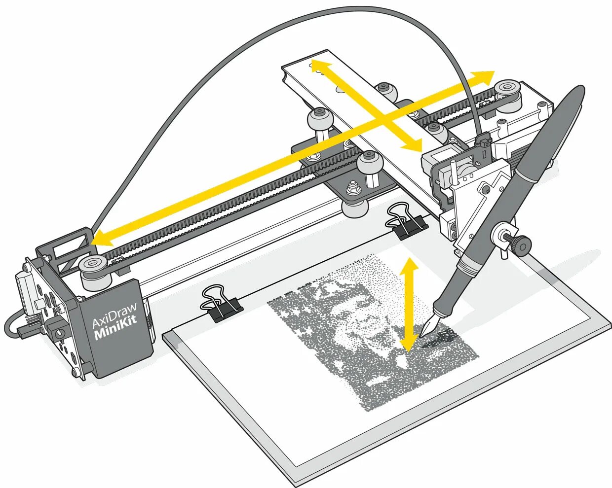 Как работает плоттер. AXIDRAW v2. Электростатический плоттер. Кинематика плоттера. Конструкция плоттера.