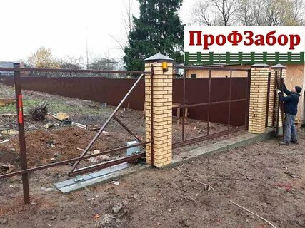Столбы для откатных ворот