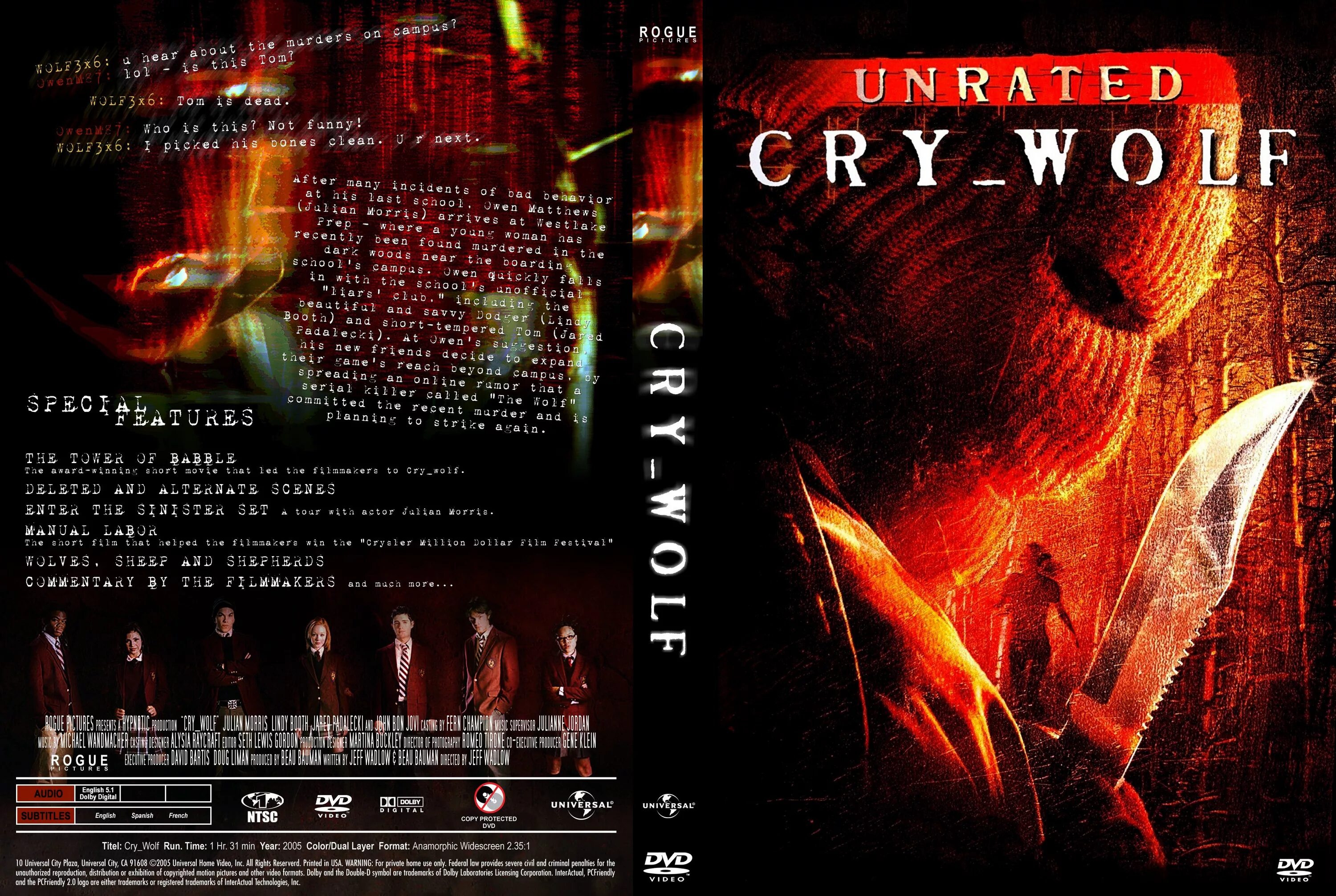 Волк 2005. Cry wolf 2005 постер. волк одиночка 2005 постер. cry wolf 2005 blu ray обложки. одинокий волк dvd.