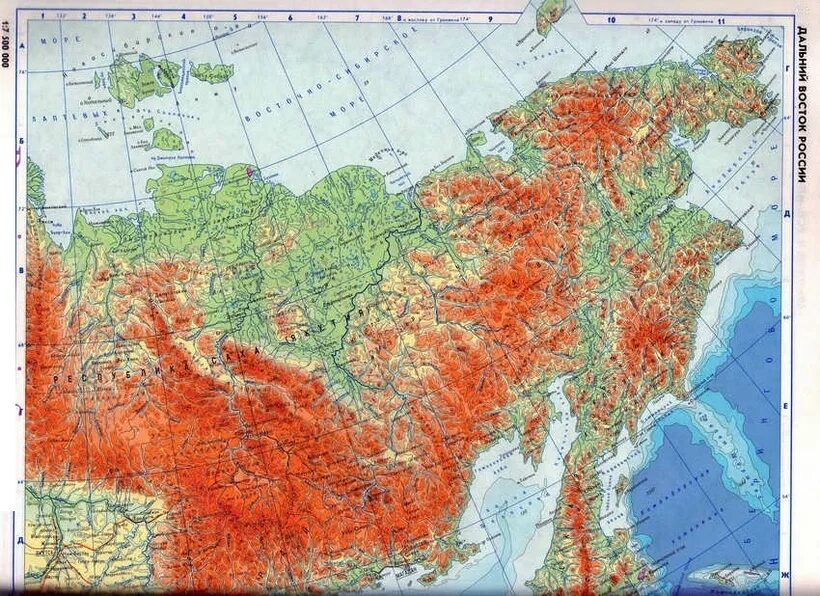 Восток россии. Физическая карта Северо Восточной Сибири. Физ карта дальнего Востока. Физическая карта дальнего Востока России подробная. Физическая карта дальнего Востока.