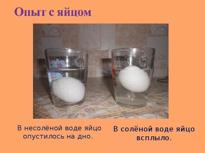 Почему в соленой воде не тонут. Опыты с соленой водой. Опыт с яйцом и водой. Эксперимент с яйцом и соленой водой. Опыт с яйцом и соленой водой.