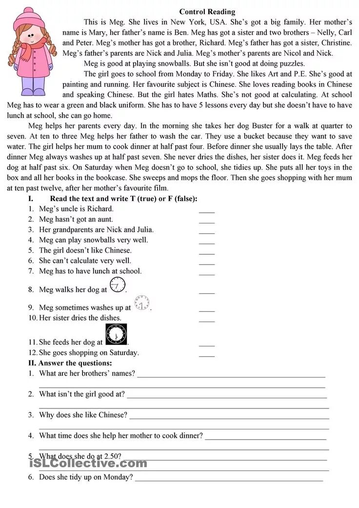 Text for elementary. Чтение Elementary Worksheet. Text for reading. Tasks for reading. Reading Worksheets for Elementary.