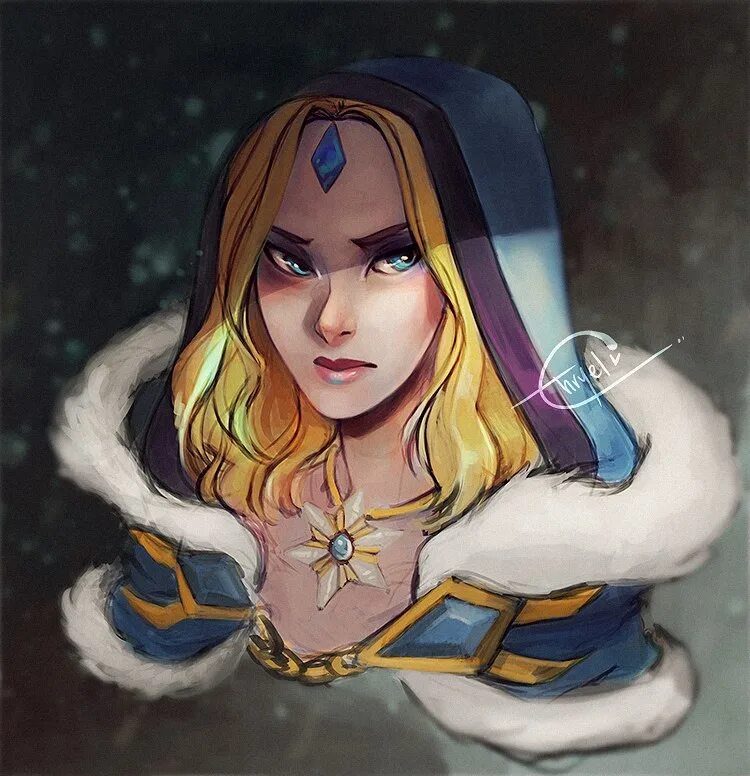 Кристал мейден. Crystal Maiden Dota 2. Кристал мейден дота арт.