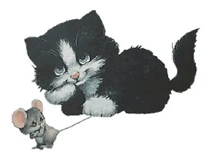 Рисунок кот и мышь