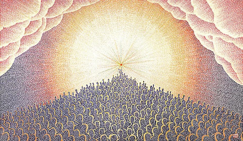 Рисунок истинного. Картина просветление. Свет в искусстве. Свет истины. Божественный свет живопись.