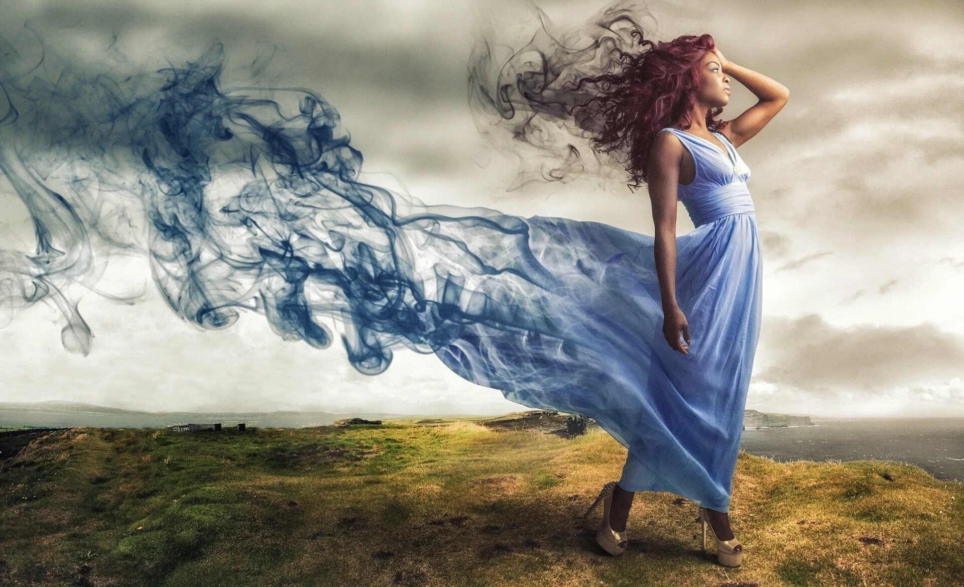 Развивающееся платье. Женщина на ветру. Девушка в развивающемся платье. Девушки стихии. Песня легкий ветер в волосах