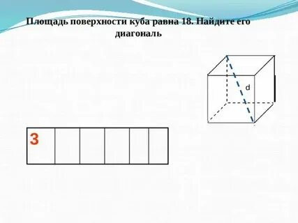 Площадь поверхности куба 162 найдите