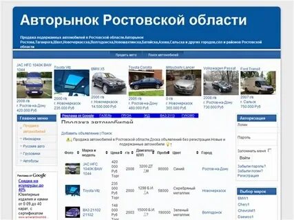 Авторынок ростова