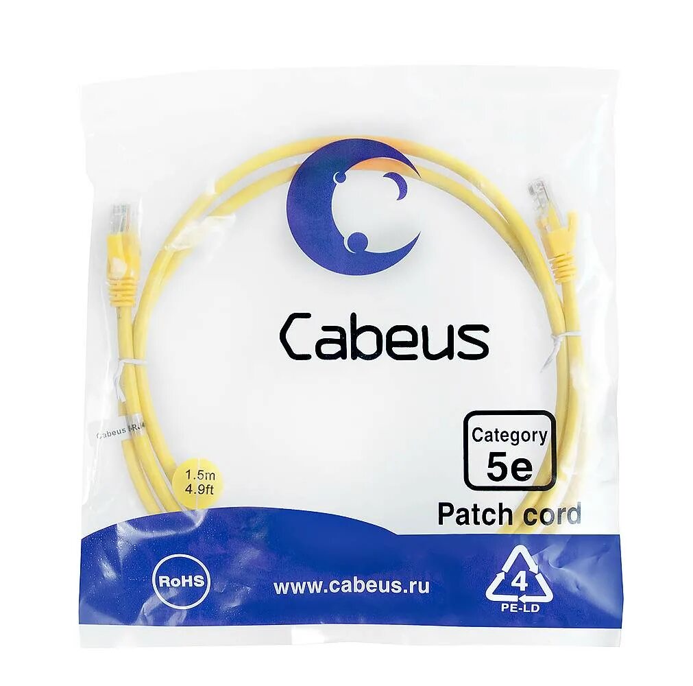 Патч корд utp 1 5м cabeus. Изолента cabeus et-yl.