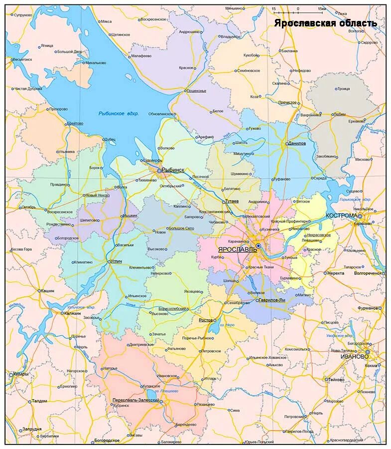 Город ярославль располагается. Карта Ярославля и Ярославской области. Карта Ярославской обл с районами. Карта Ярославской области подробная. Карта России Ярославль на карте.