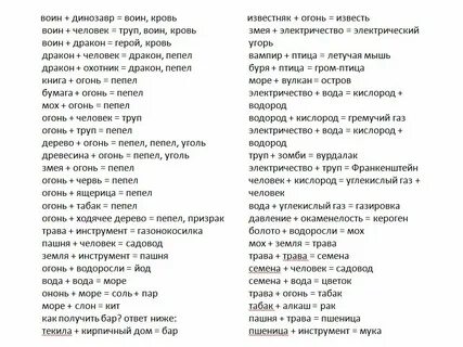 Doodle alchemy рецепты