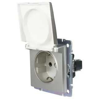 Встраиваемая розетка с крышкой ip44