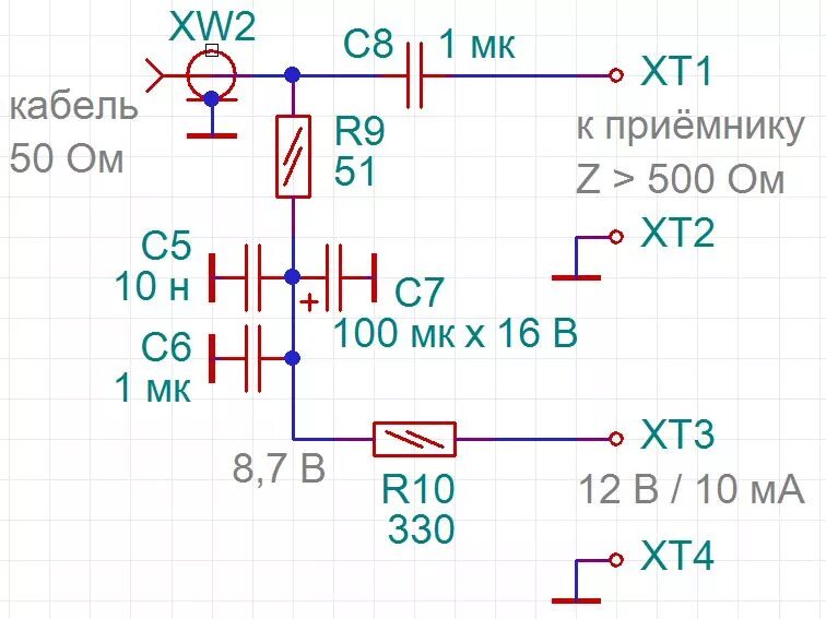 Антенна 5 вольт. Инжектор питания для антенны 5v схема. Схема антенного инжектора питания. Инжектор питания автомобильной антенны схема. Инжектор электропитания для антенны 5 вольт схема.