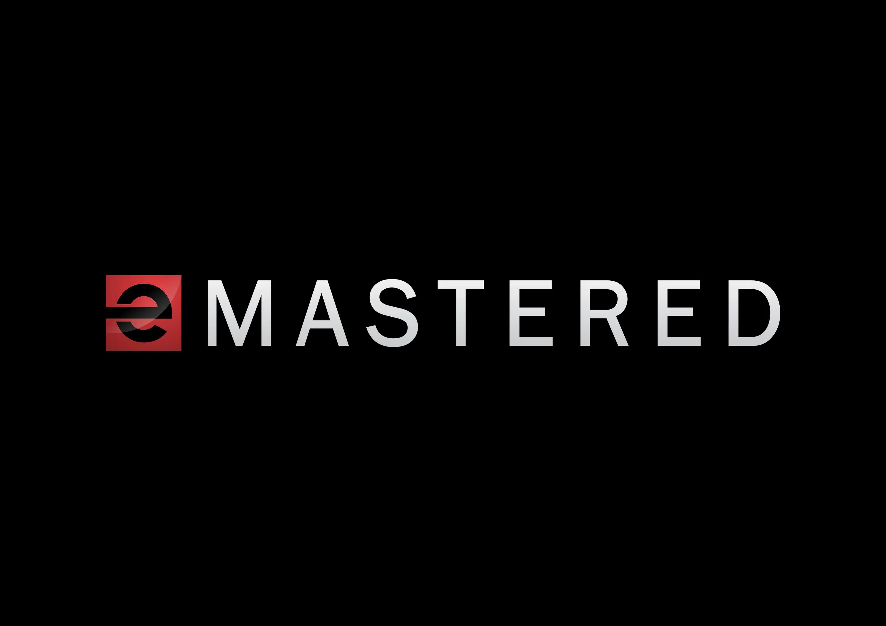 Master de. Mastered. LANDR logo. E Master logo. Emastered - Atom v2.0.1.